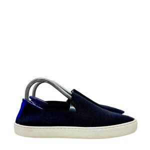 Rothy's Shoes Women Size 8 Slip On Sneakers‎ Black Blue Loafer Black Blue
